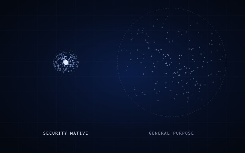 Spharaka diagram: a general-purpose model spread thin against a domain-trained one.
