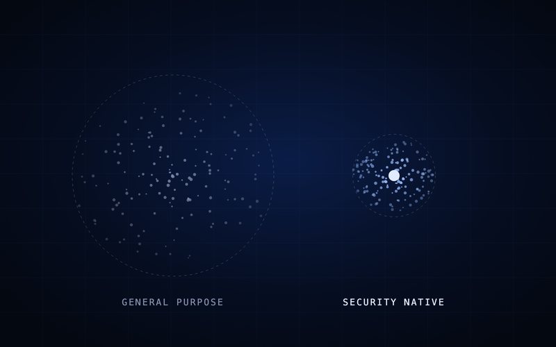 Spharaka diagram: a general-purpose model spread thin against a domain-trained one.